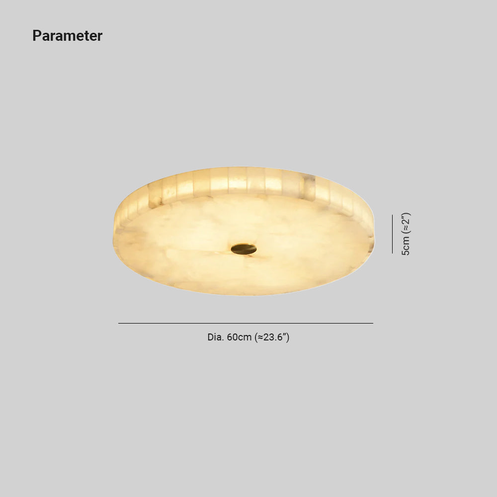 Delya Round Alabaster Ceiling Lamp - Neutralighting