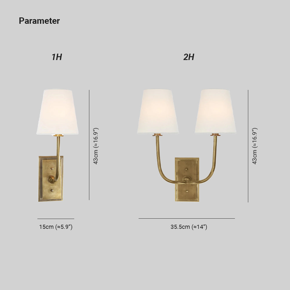 Esther Wall Lamp Fabric - Neutralighting