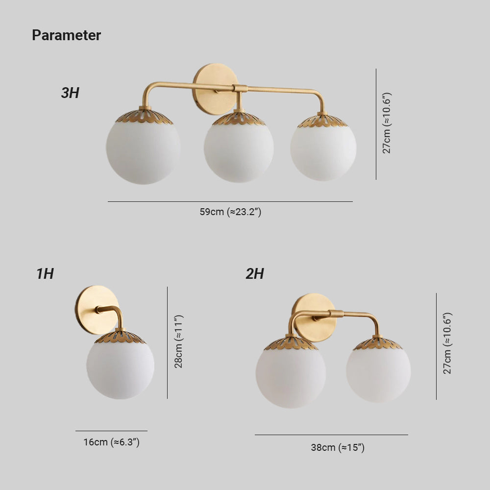 Valentina Globe Glass Wall Lamp - Neutralighting