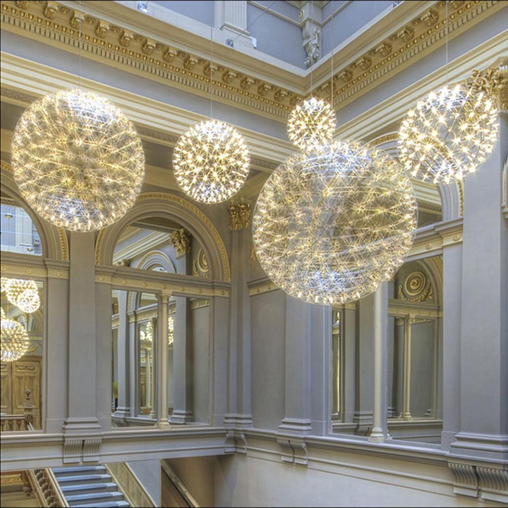 Silver Spark Ball Pendant Light - Blowlighting