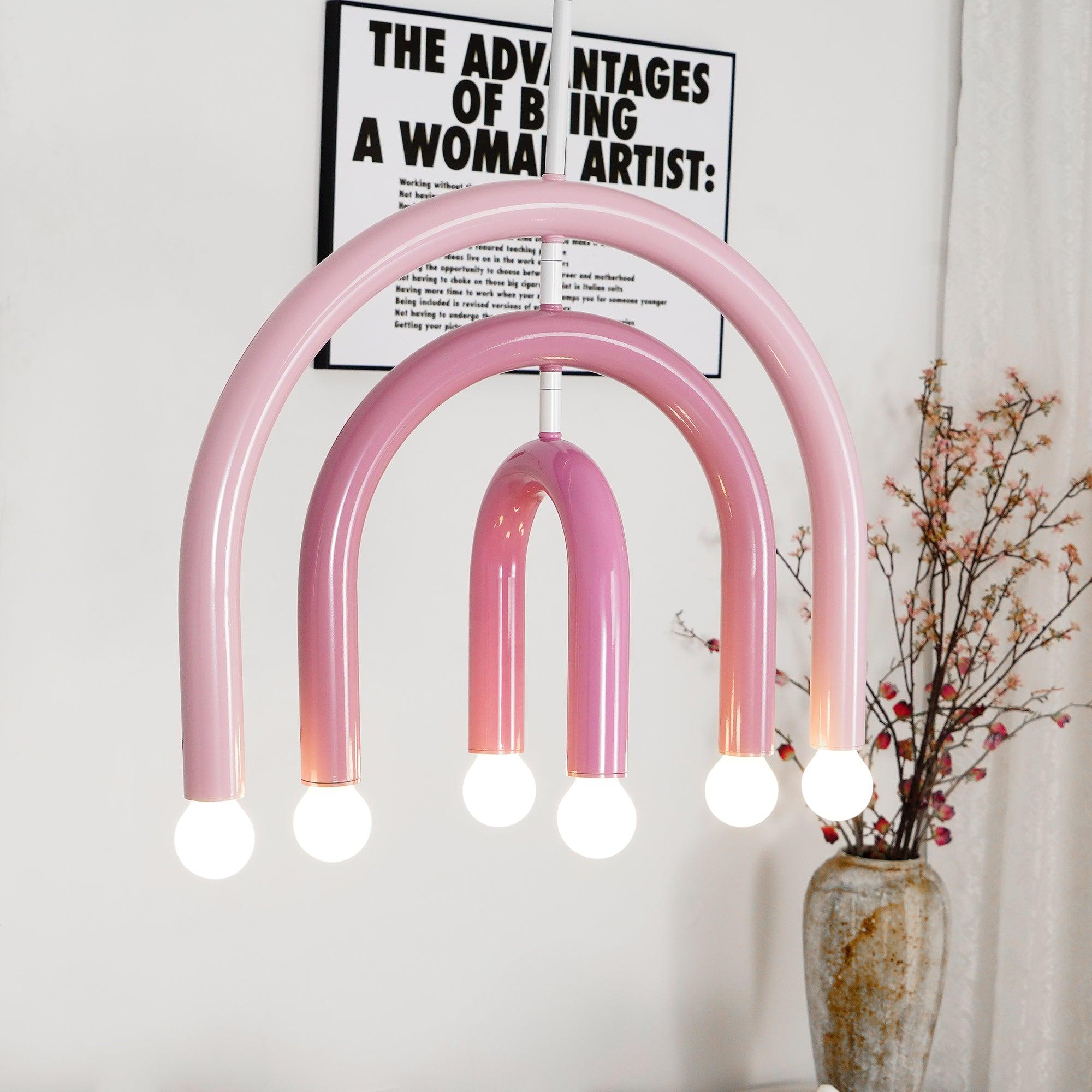 Pendant Lamp Rainbow Modern Metal Arc for Living and Dining Room - Neutralighting