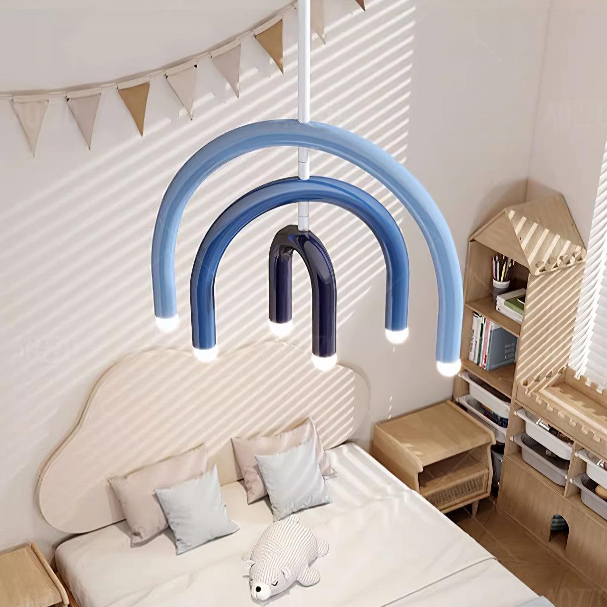 Pendant Lamp Rainbow Modern Metal Arc for Living and Dining Room - Neutralighting