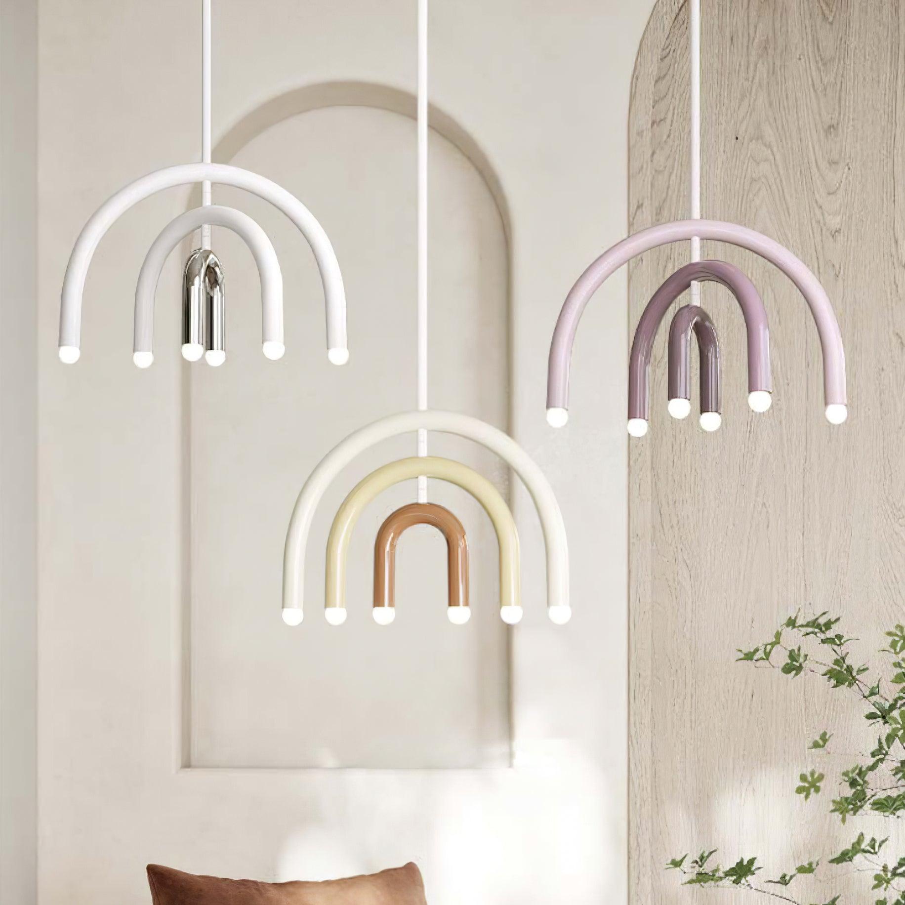 Pendant Lamp Rainbow Modern Metal Arc for Living and Dining Room - Neutralighting
