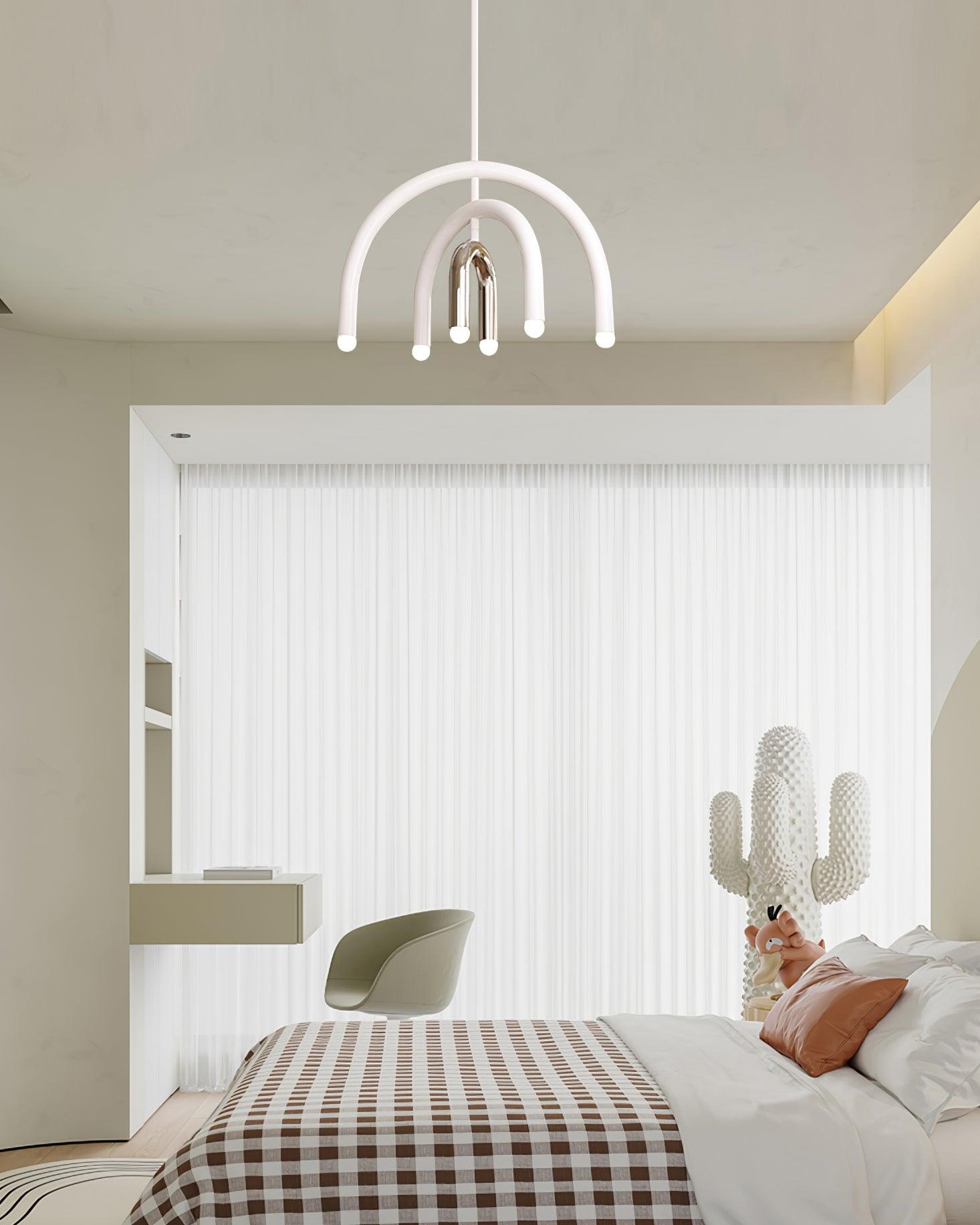 Pendant Lamp Rainbow Modern Metal Arc for Living and Dining Room - Neutralighting