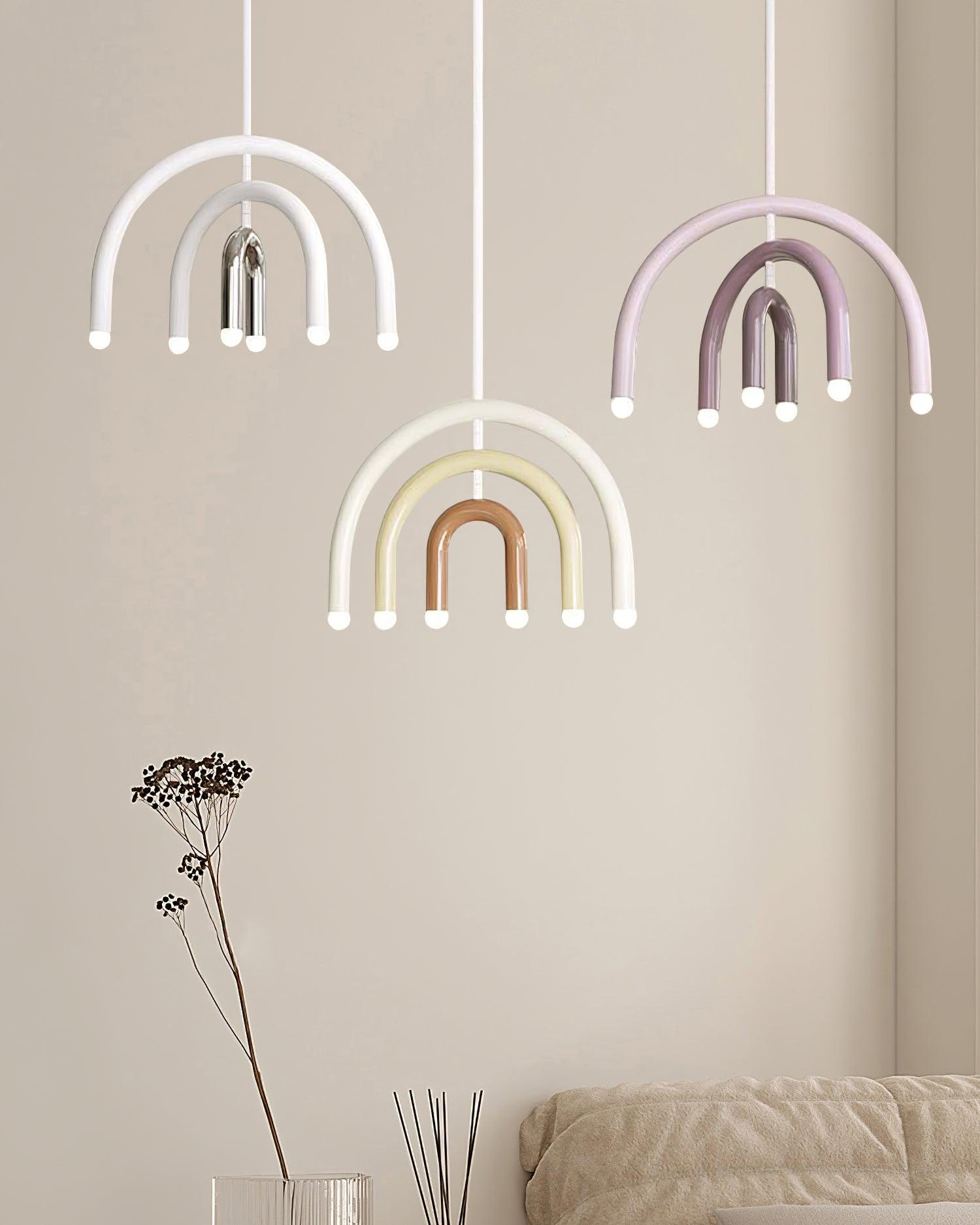 Pendant Lamp Rainbow Modern Metal Arc for Living and Dining Room - Neutralighting