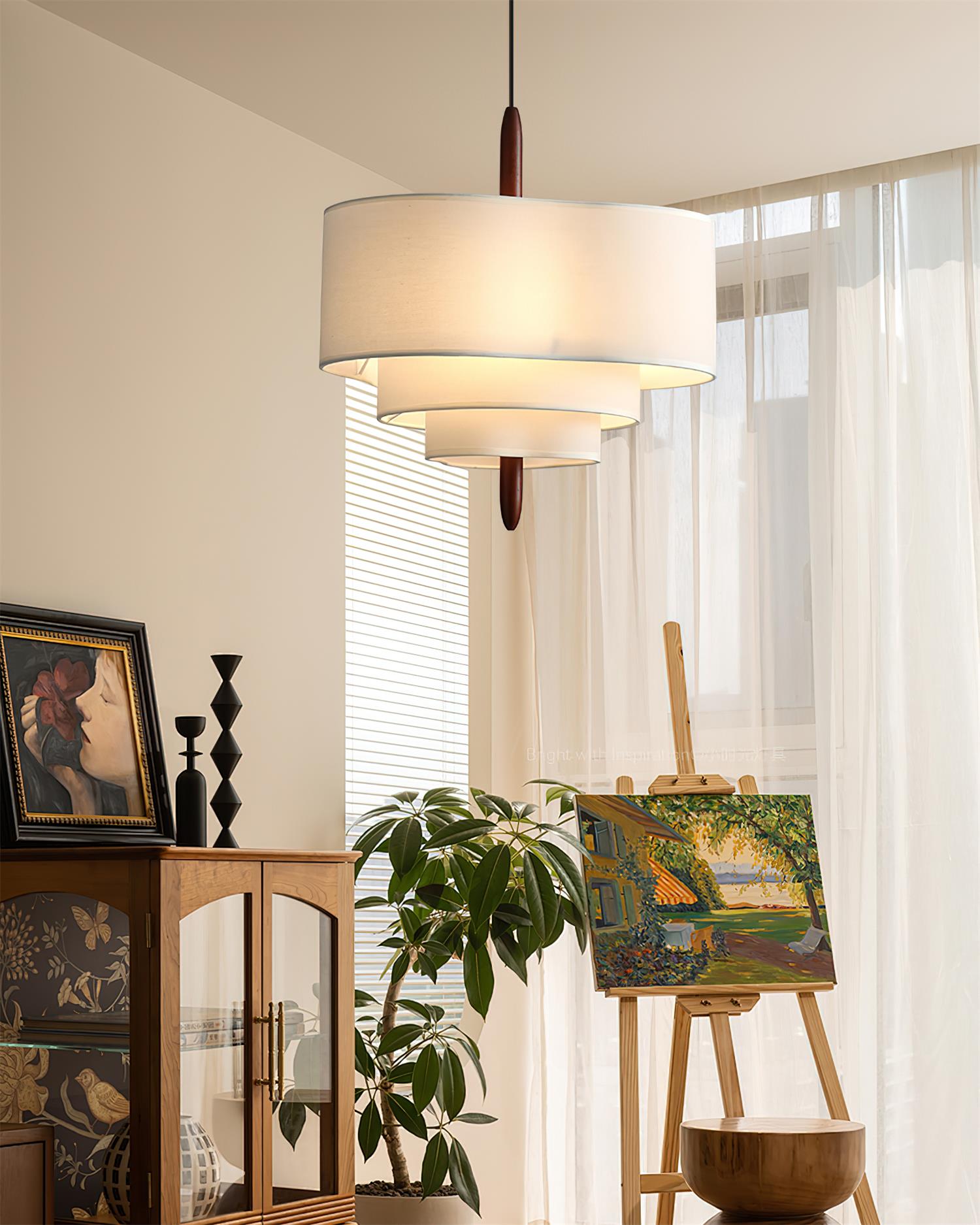 Ophel Green Fabric Pendant Lamp - Neutralighting