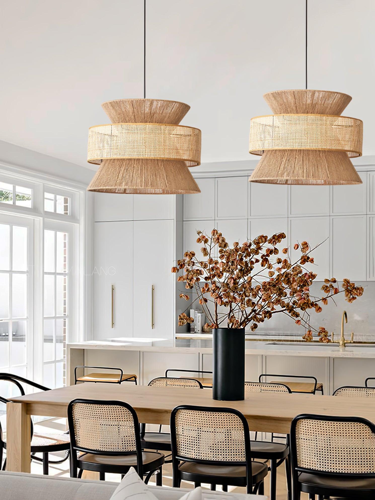 Ophelia Woven Rattan Pendant Light - Neutralighting