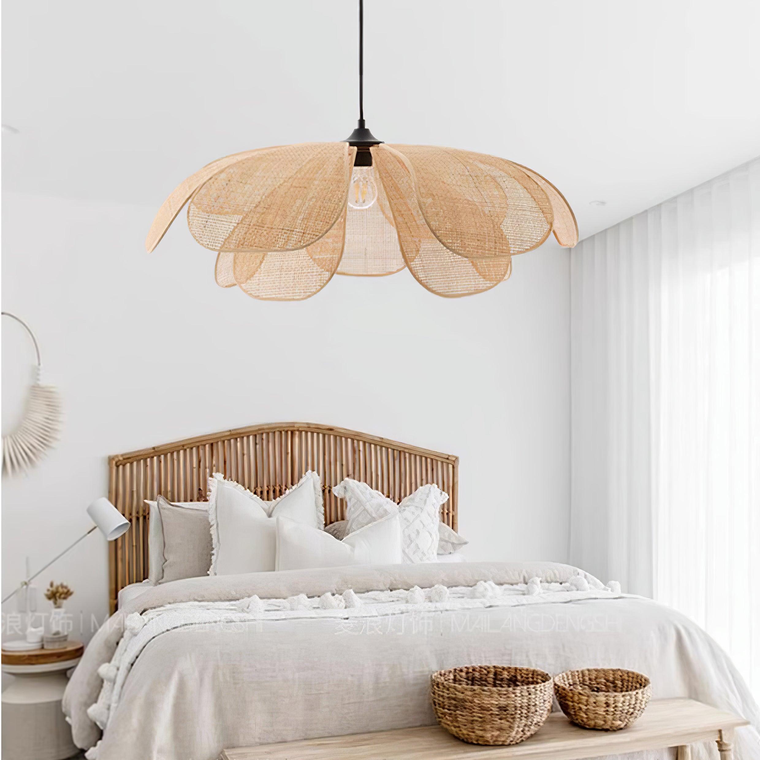 Eloria Petal-Shaped Rattan Pendant Light - Neutralighting