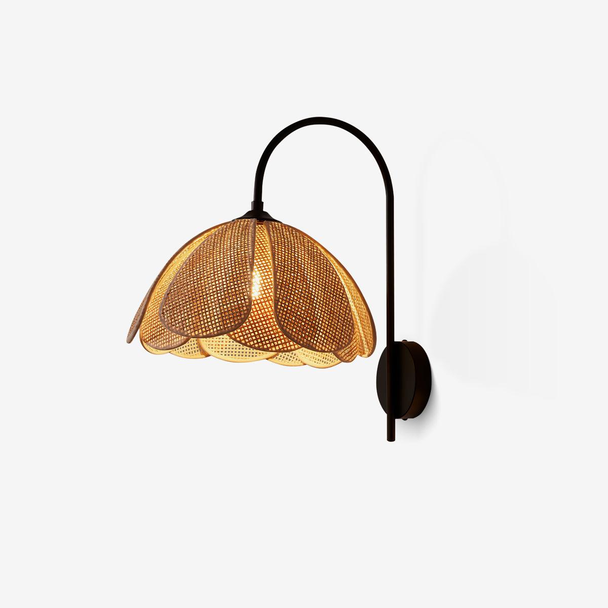 Edria Petal-Shaped Rattan Wall Lamp - Neutralighting