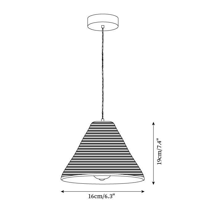 Pendant Lamp Rattan Shade and Metal Body Cone Shape Natural Minimalist - Neutralighting