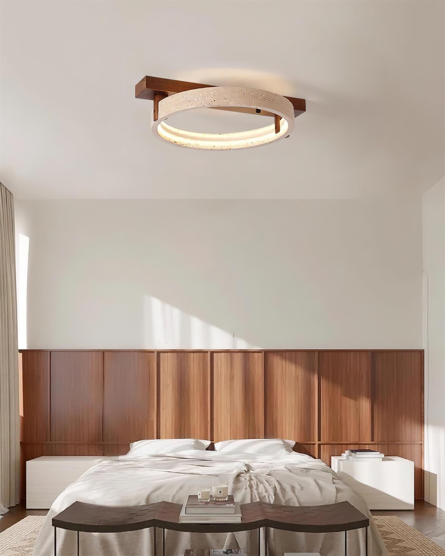 Ritta Natural Travertine Ceiling Lamp - Neutralighting