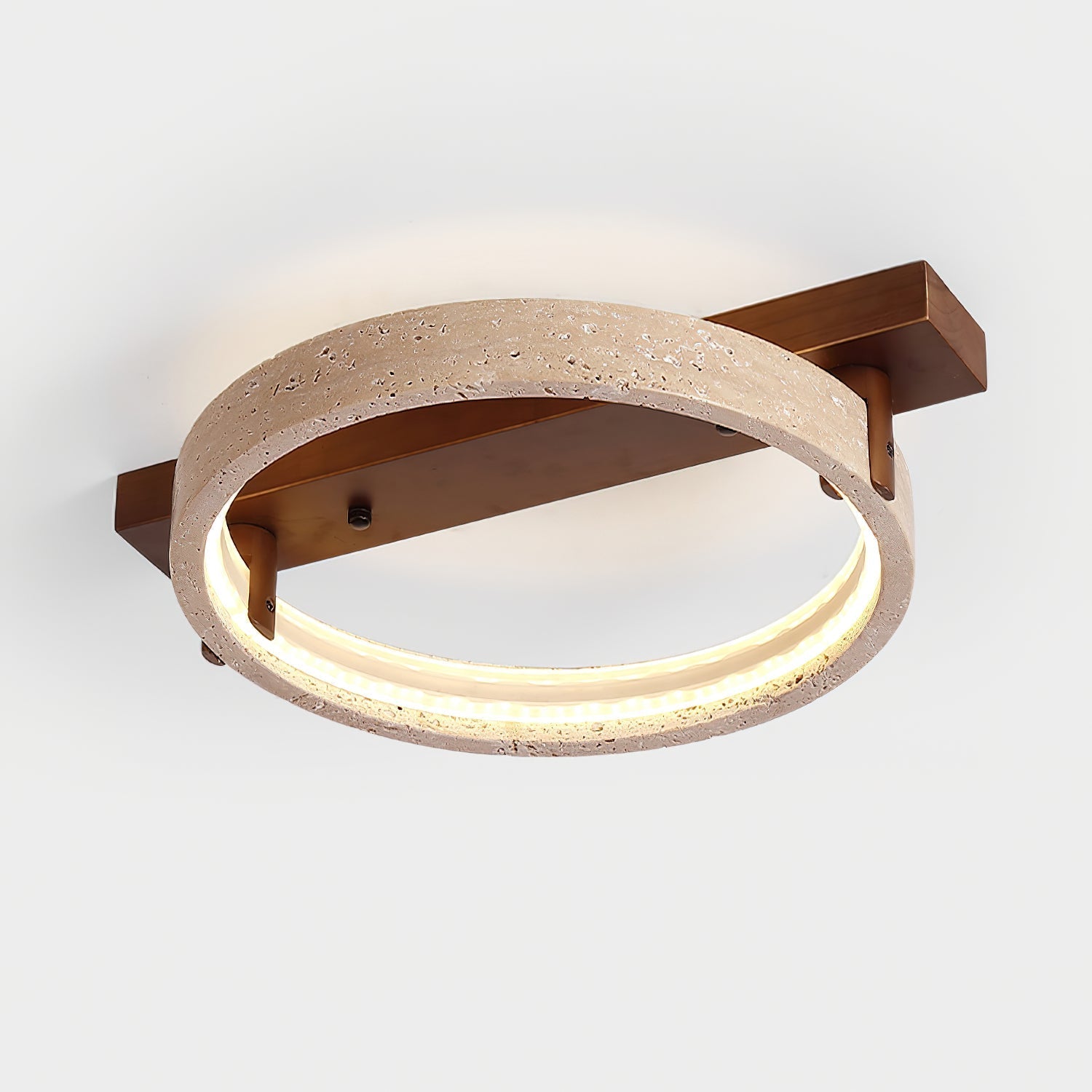 Ritta Natural Travertine Ceiling Lamp - Neutralighting