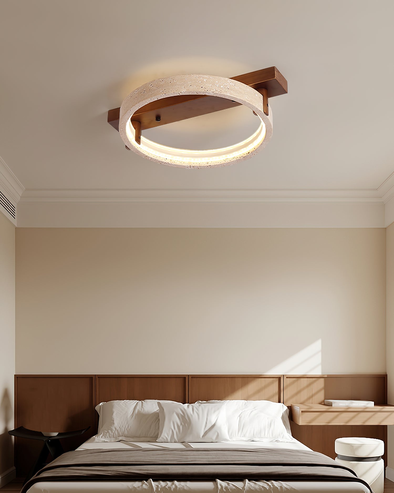 Ritta Natural Travertine Ceiling Lamp - Neutralighting