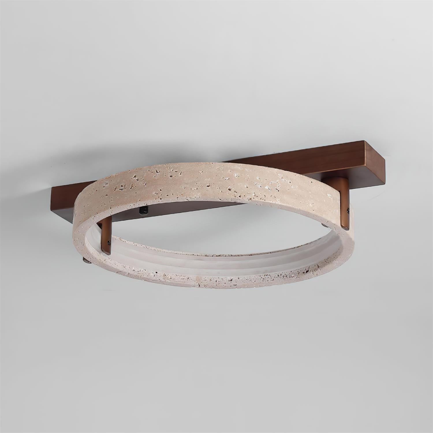 Ritta Natural Travertine Ceiling Lamp - Neutralighting