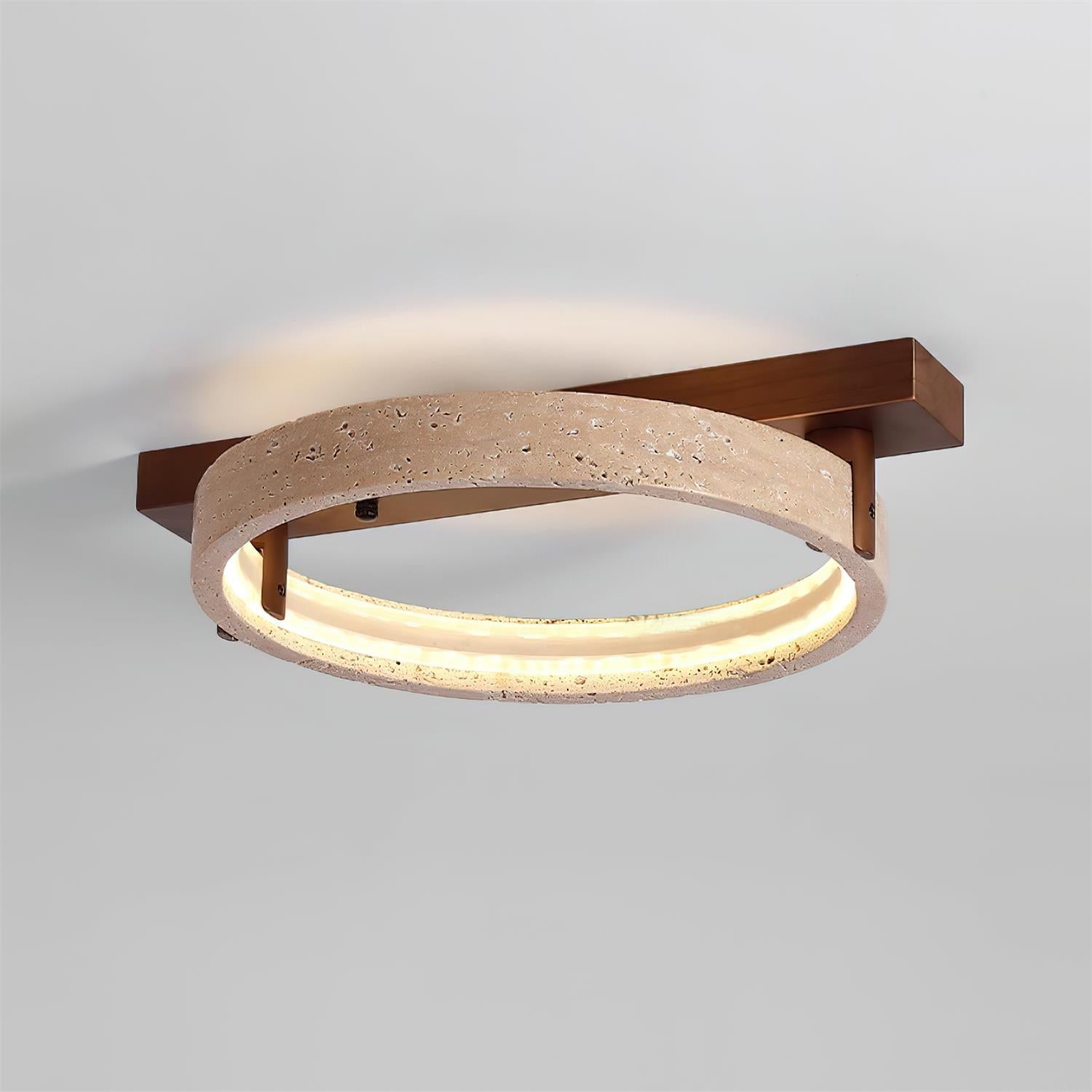 Ritta Natural Travertine Ceiling Lamp - Neutralighting