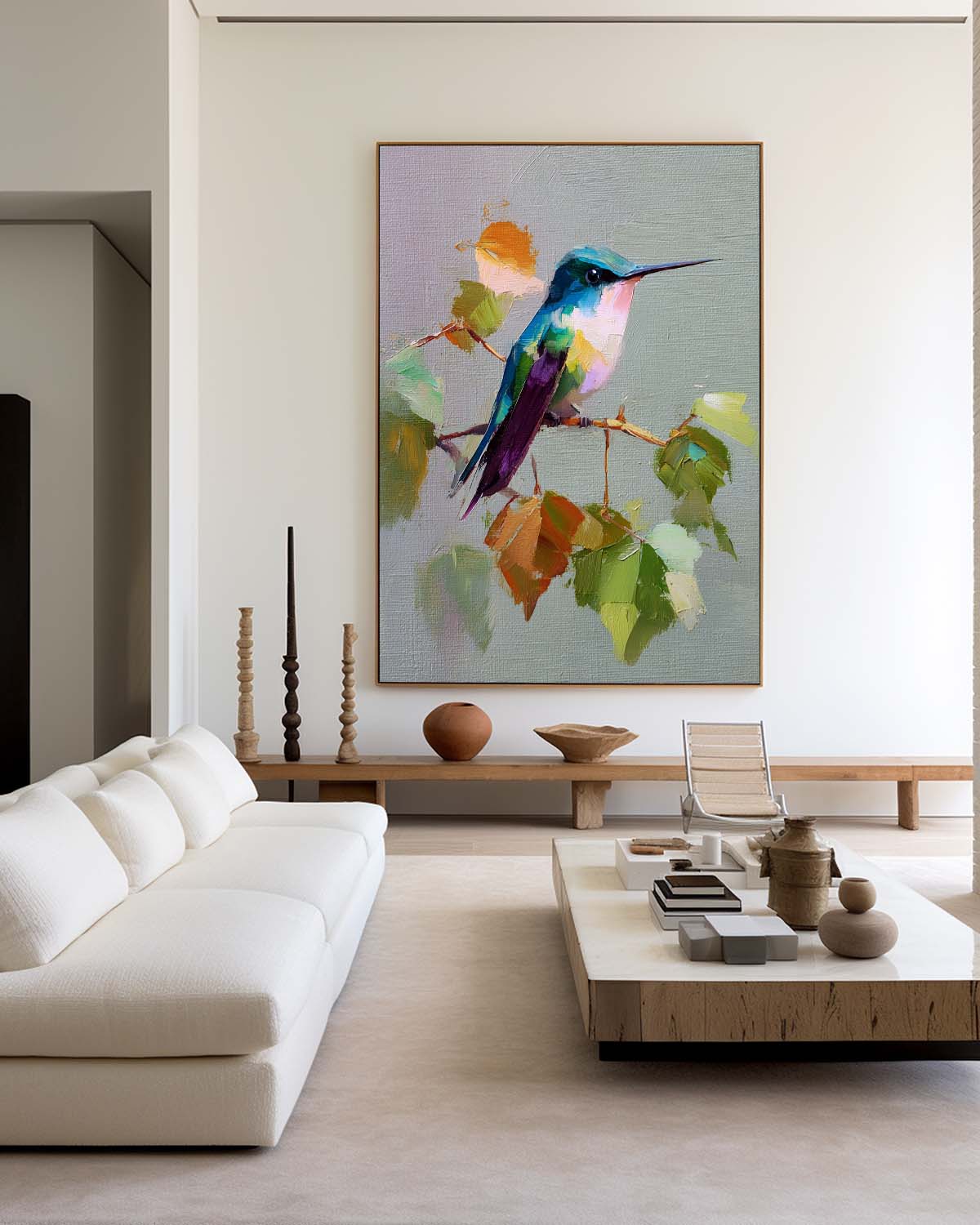 Modern Hummingbird Art ABAV618 - Neutralighting