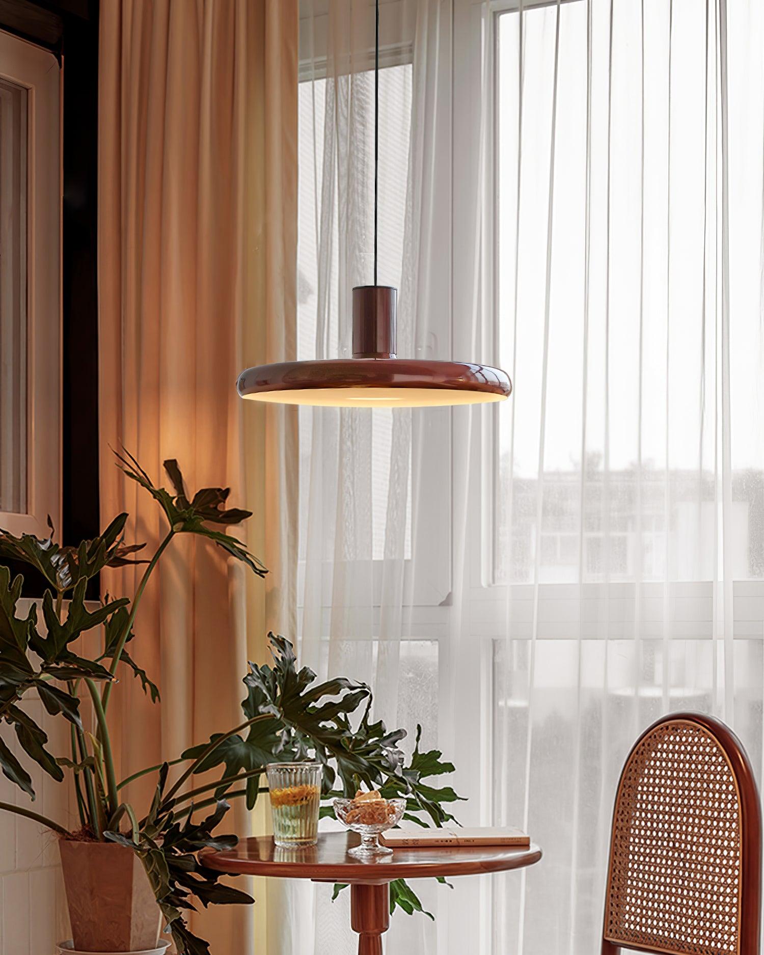 Pendant Lamp Frisbee Red Industrial Contemporary - Neutralighting