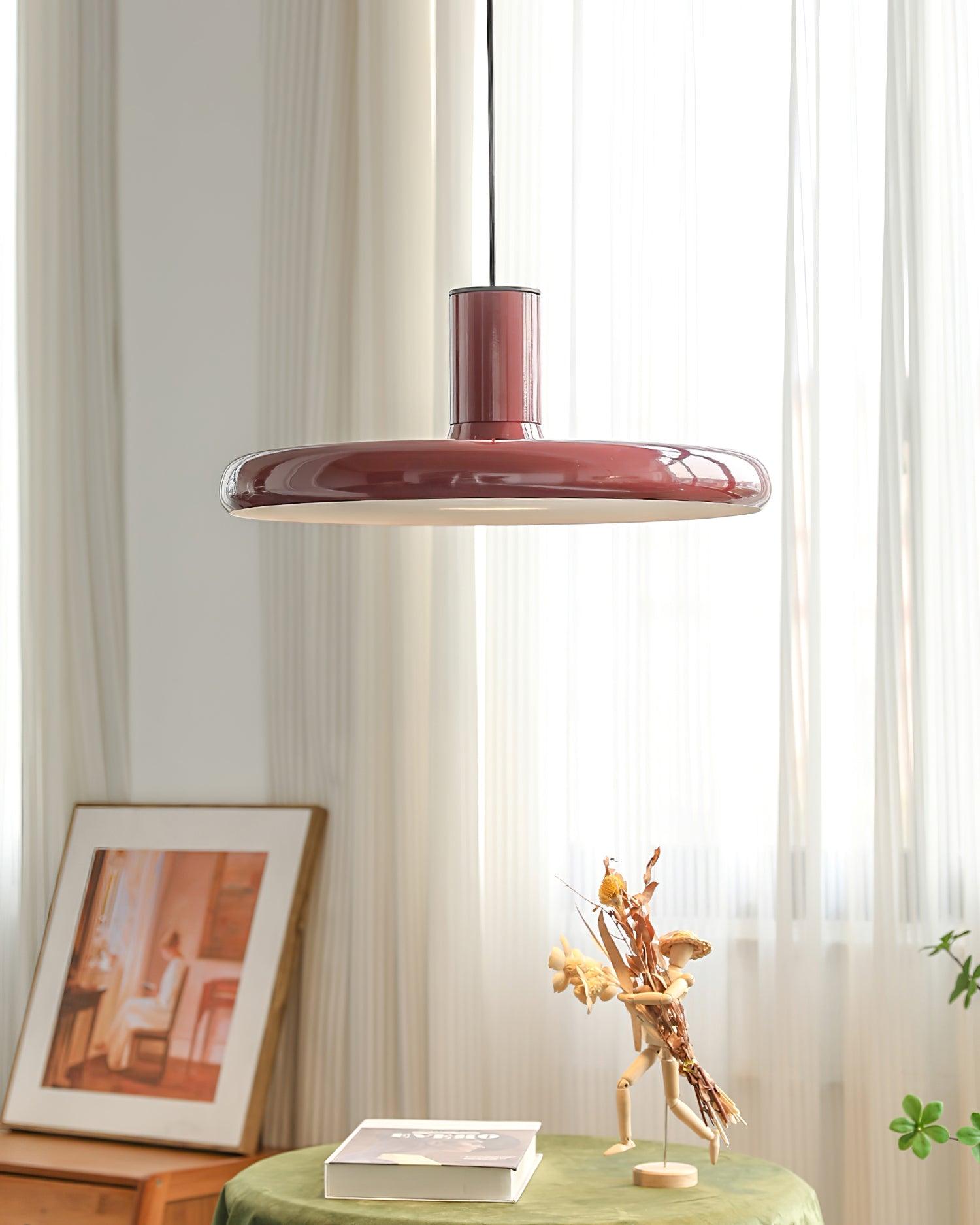 Pendant Lamp Frisbee Red Industrial Contemporary - Neutralighting