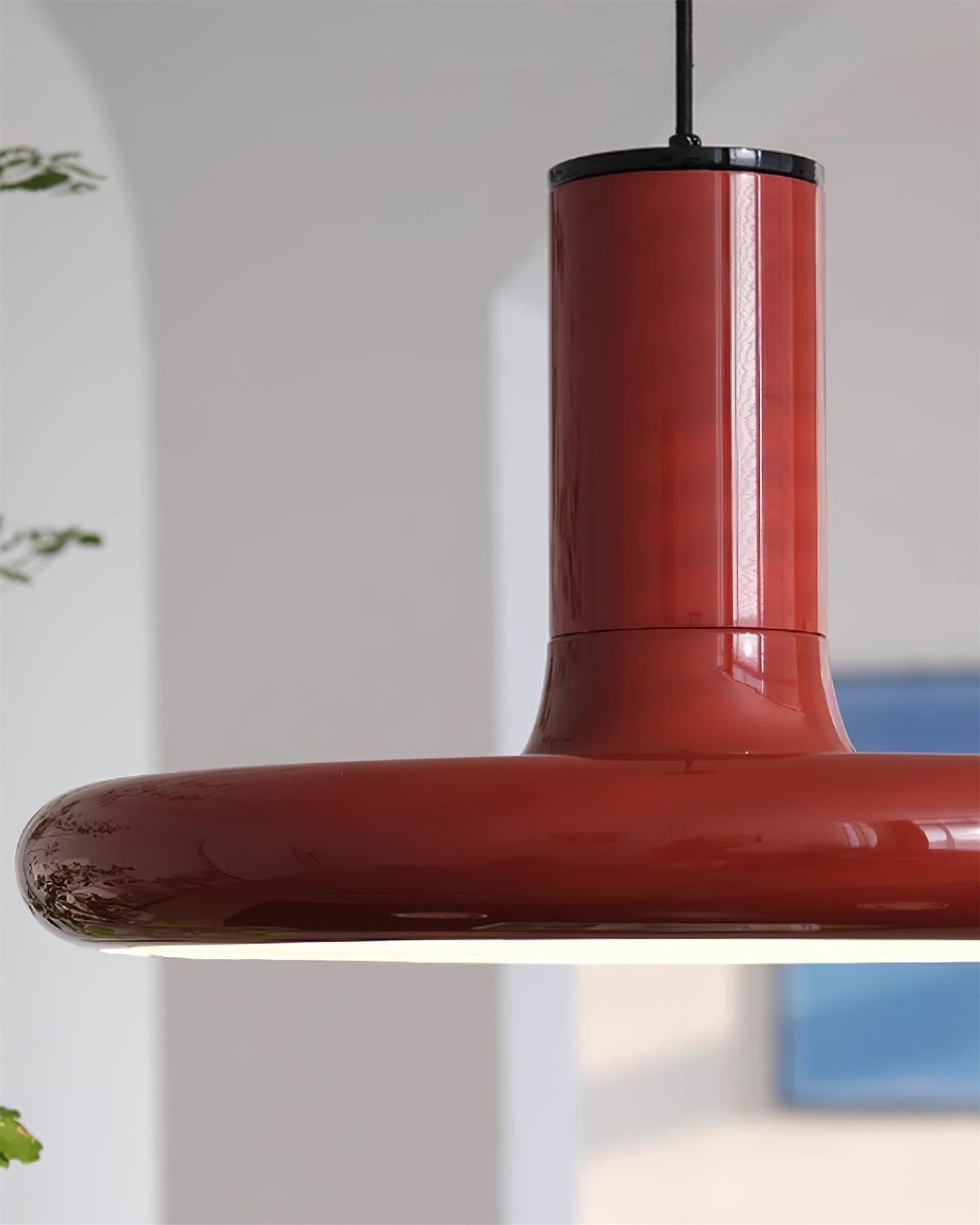 Pendant Lamp Frisbee Red Industrial Contemporary - Neutralighting