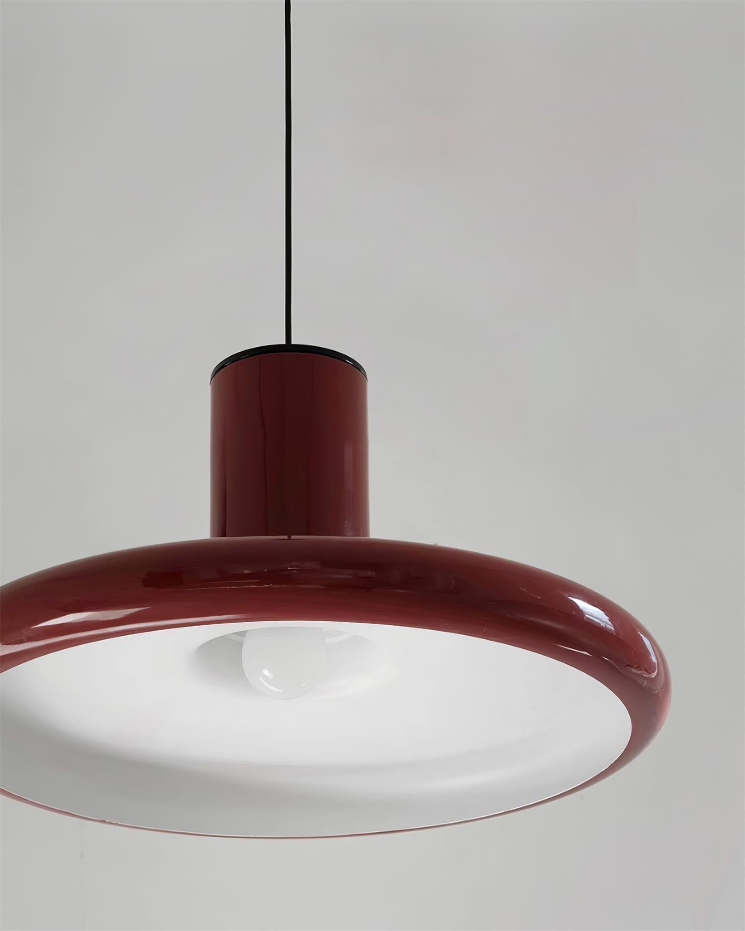 Pendant Lamp Frisbee Red Industrial Contemporary - Neutralighting