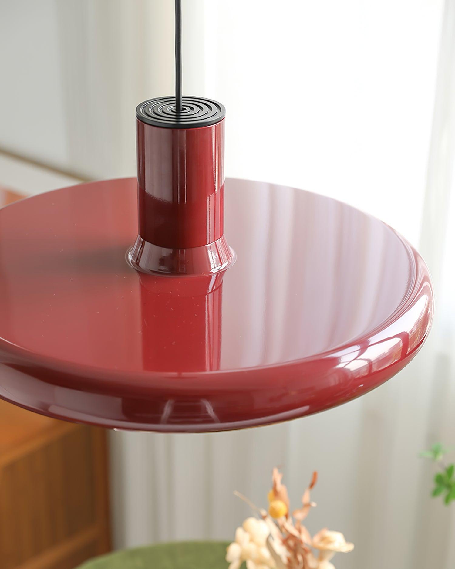 Pendant Lamp Frisbee Red Industrial Contemporary - Neutralighting