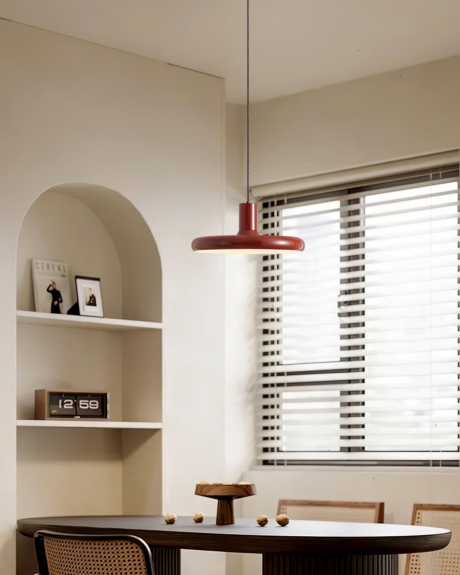 Pendant Lamp Frisbee Red Industrial Contemporary - Neutralighting