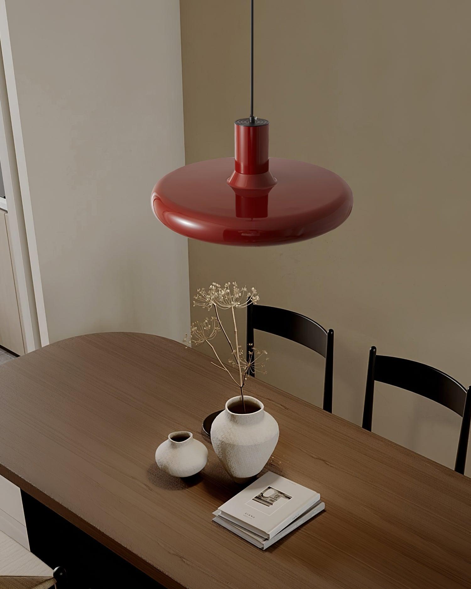Pendant Lamp Frisbee Red Industrial Contemporary - Neutralighting