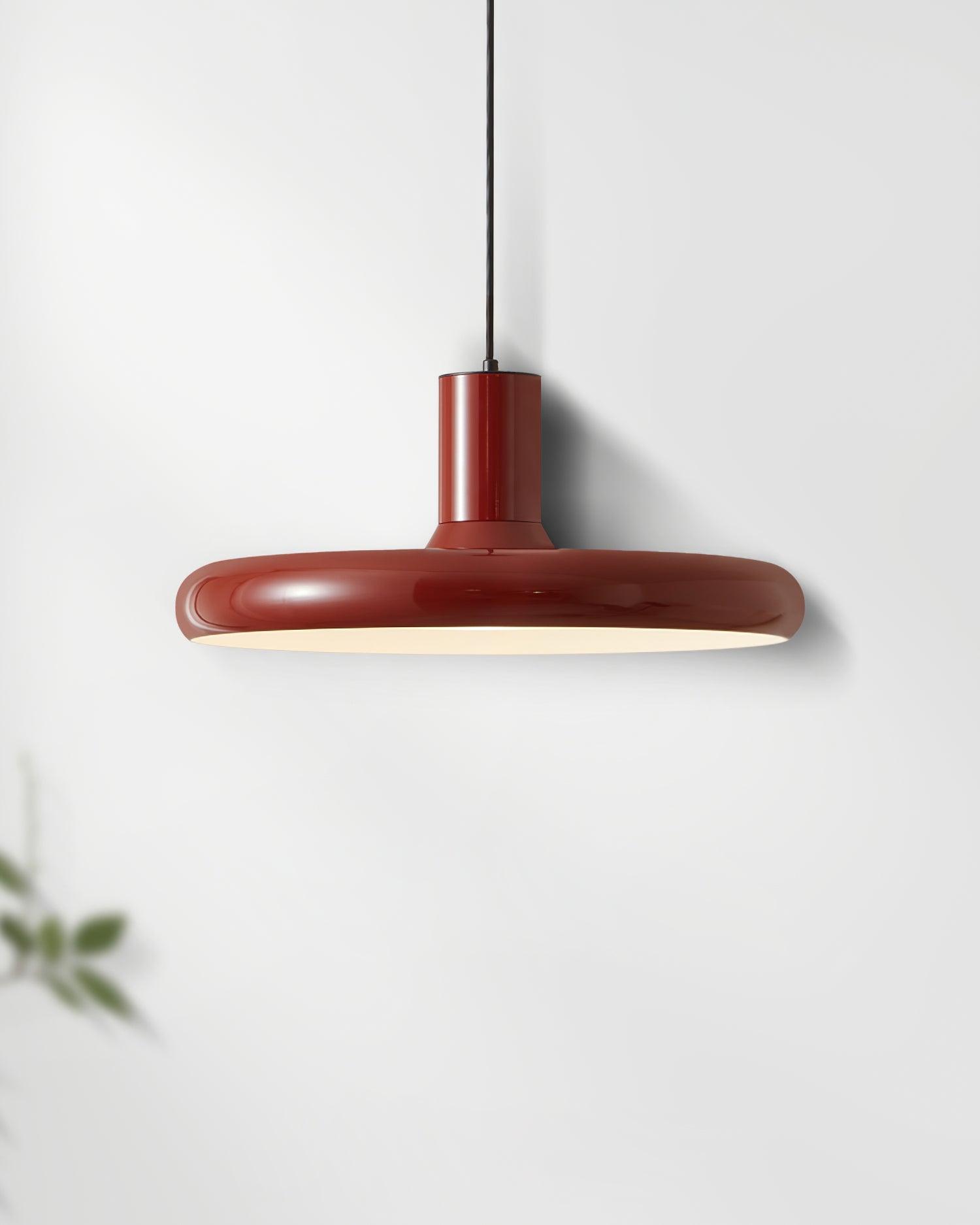 Pendant Lamp Frisbee Red Industrial Contemporary - Neutralighting