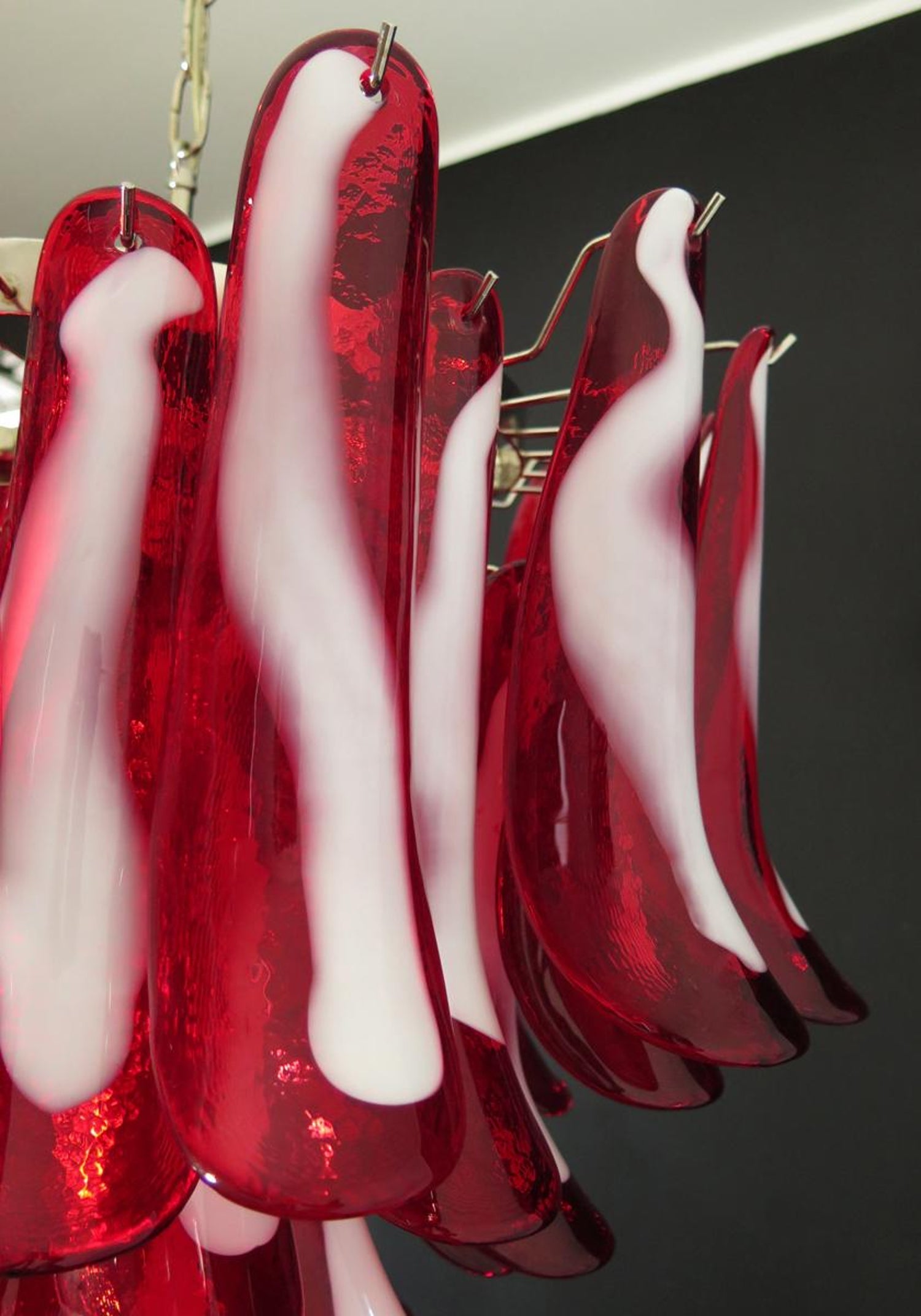 Aurora Chandelier Red Murano Petals