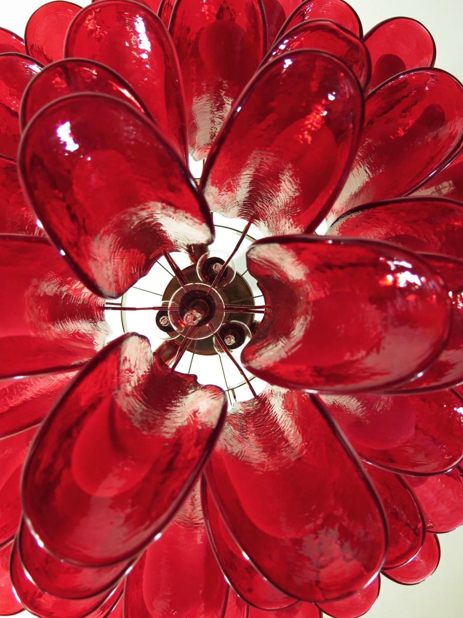 Aurora Chandelier Red Murano Petals