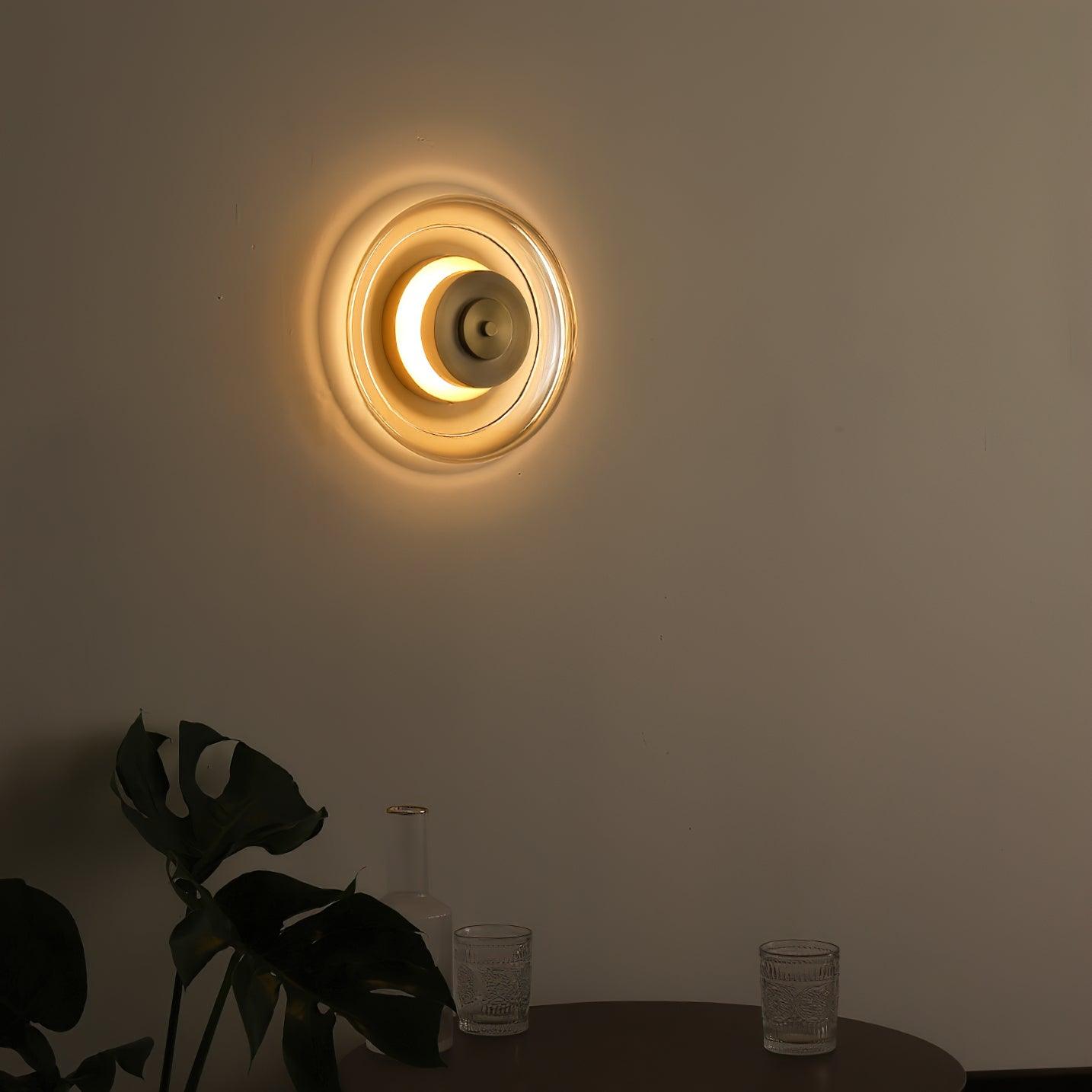 Elysso Brass Circular Wall Lamp - Neutralighting