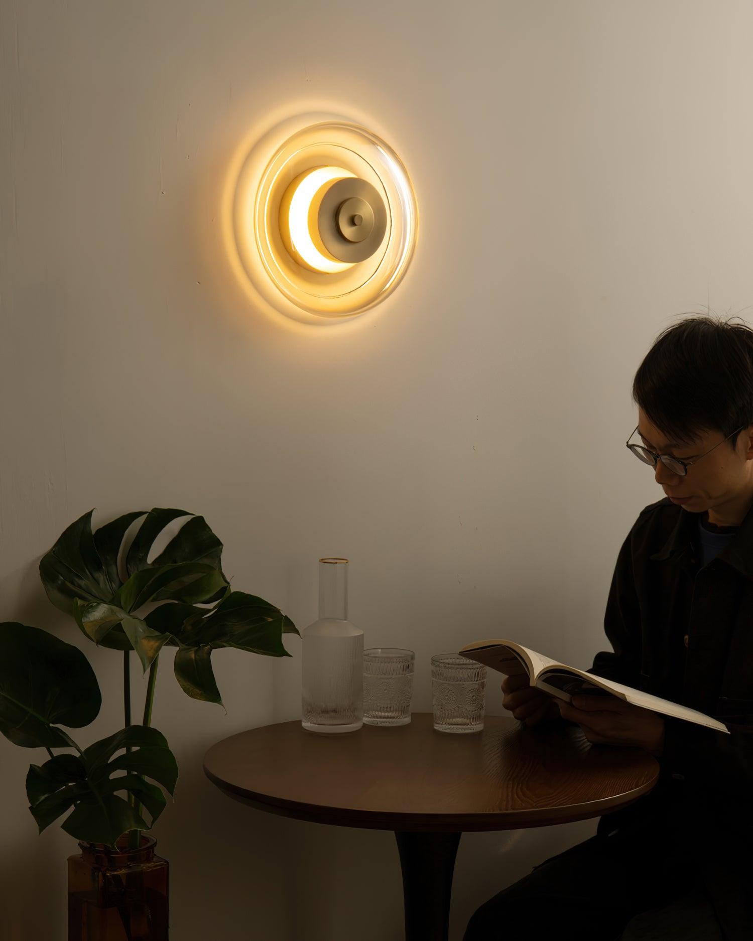 Elysso Brass Circular Wall Lamp - Neutralighting