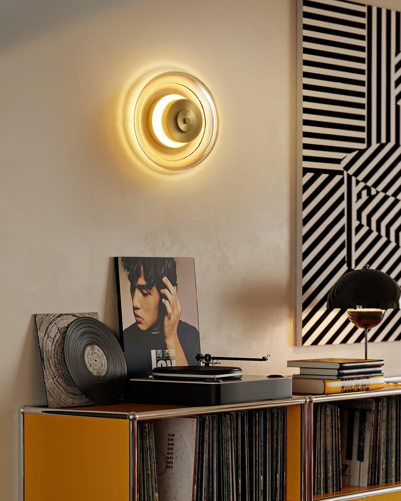 Elysso Brass Circular Wall Lamp - Neutralighting