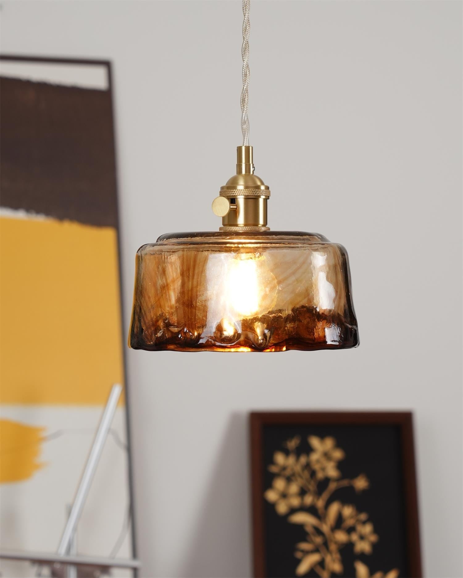 Amberlyn Vintage Amber Glass Pendant Light - Neutralighting