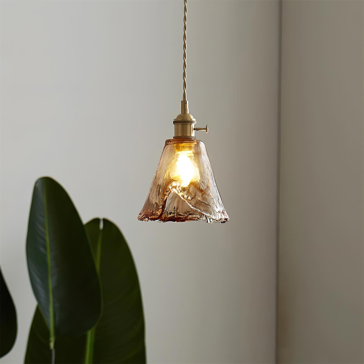 Amberlyn Vintage Amber Glass Pendant Light - Neutralighting
