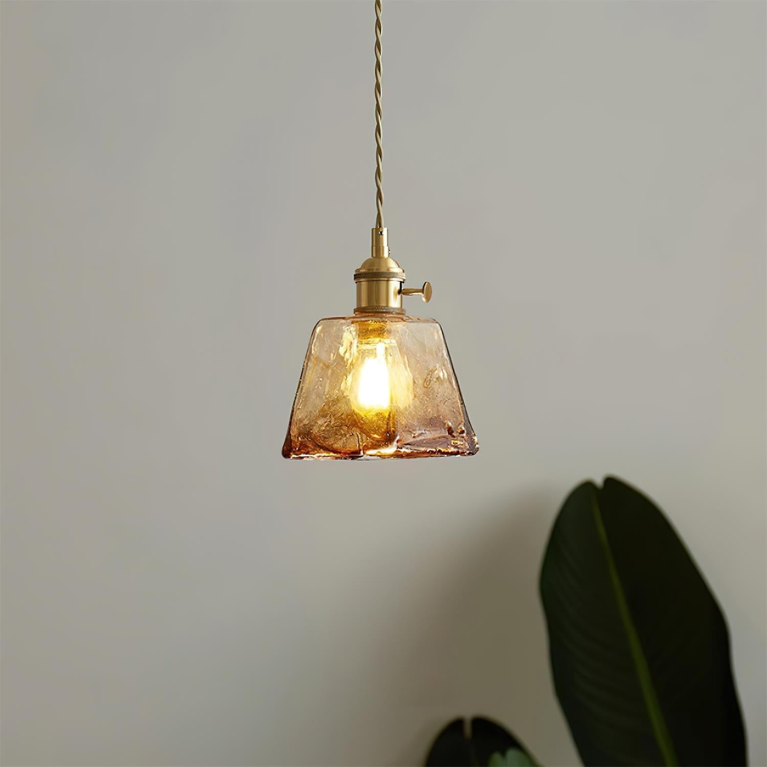 Amberlyn Vintage Amber Glass Pendant Light - Neutralighting