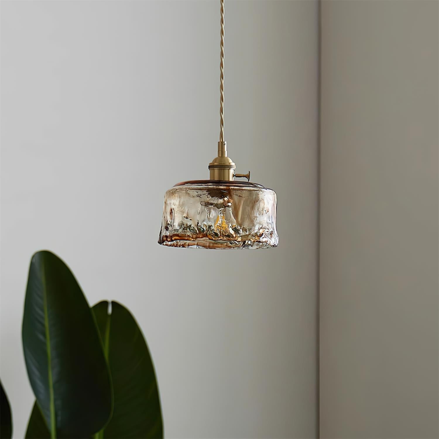 Amberlyn Vintage Amber Glass Pendant Light - Neutralighting