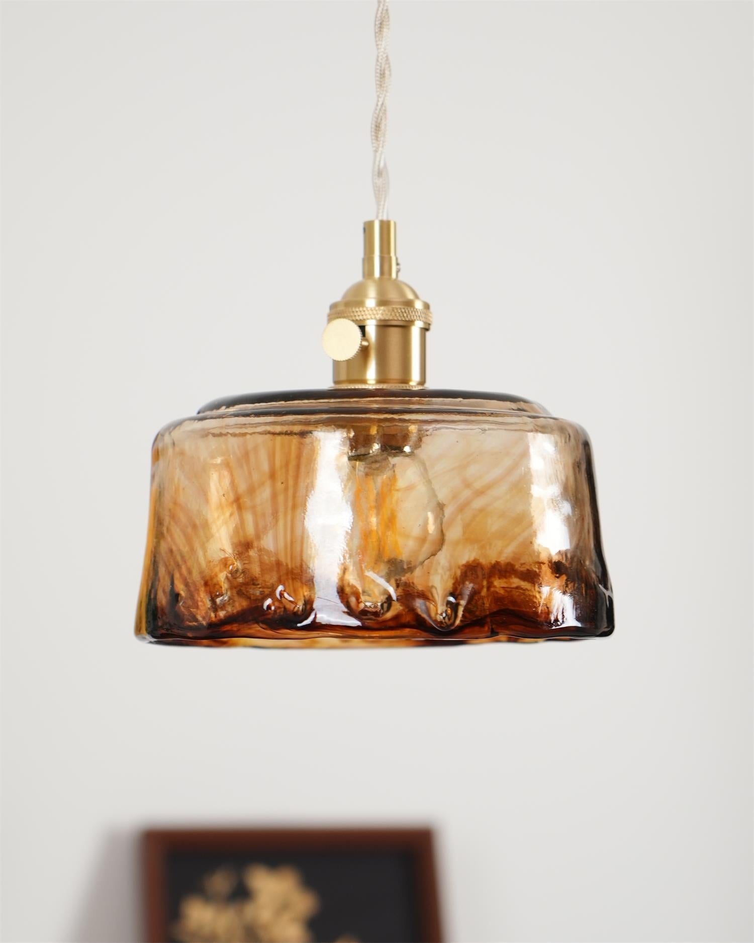 Amberlyn Vintage Amber Glass Pendant Light - Neutralighting