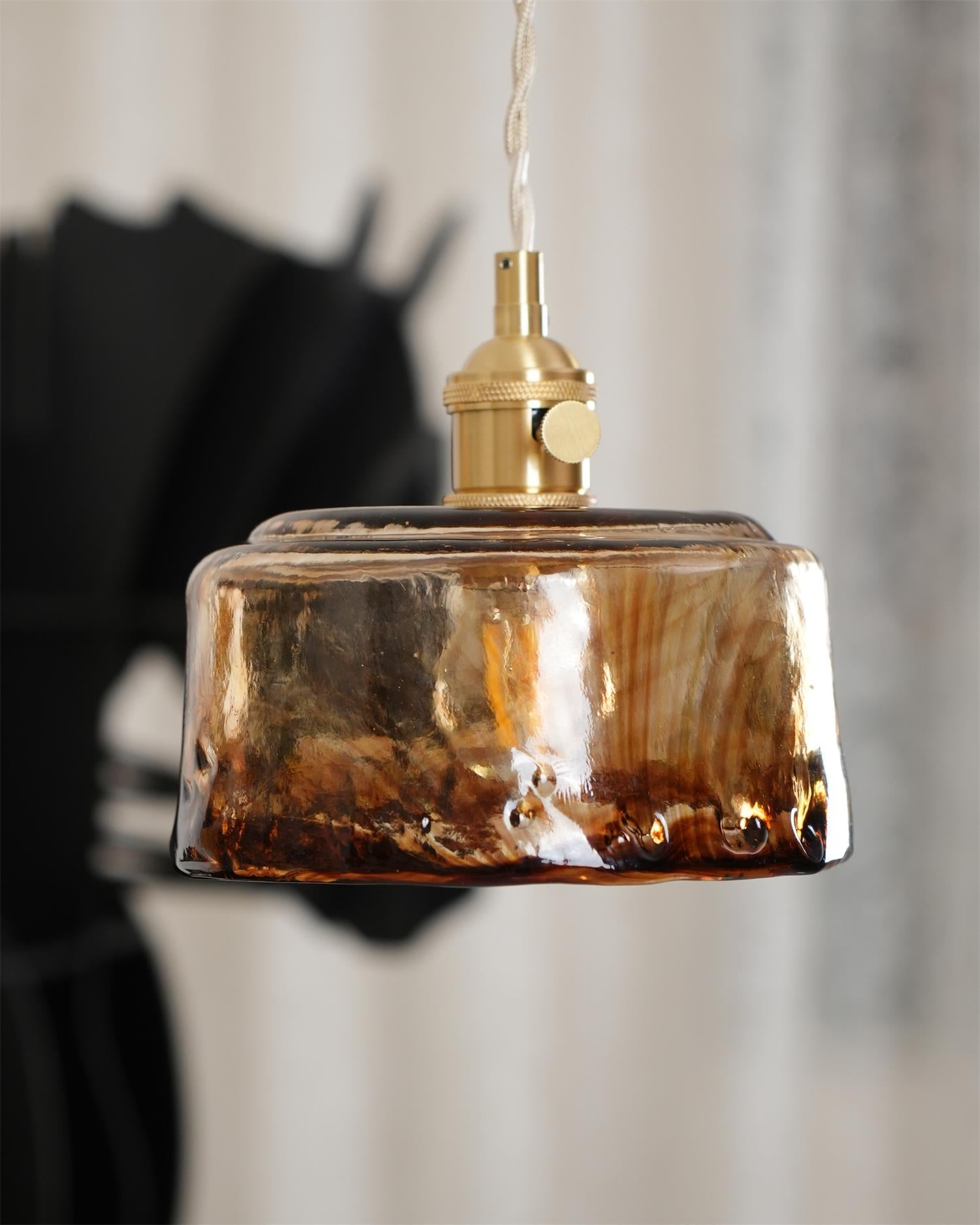 Amberlyn Vintage Amber Glass Pendant Light - Neutralighting