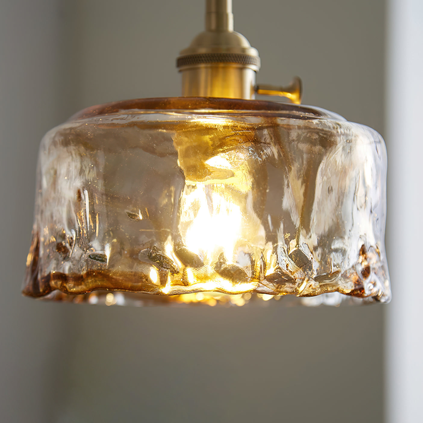 Amberlyn Vintage Amber Glass Pendant Light - Neutralighting