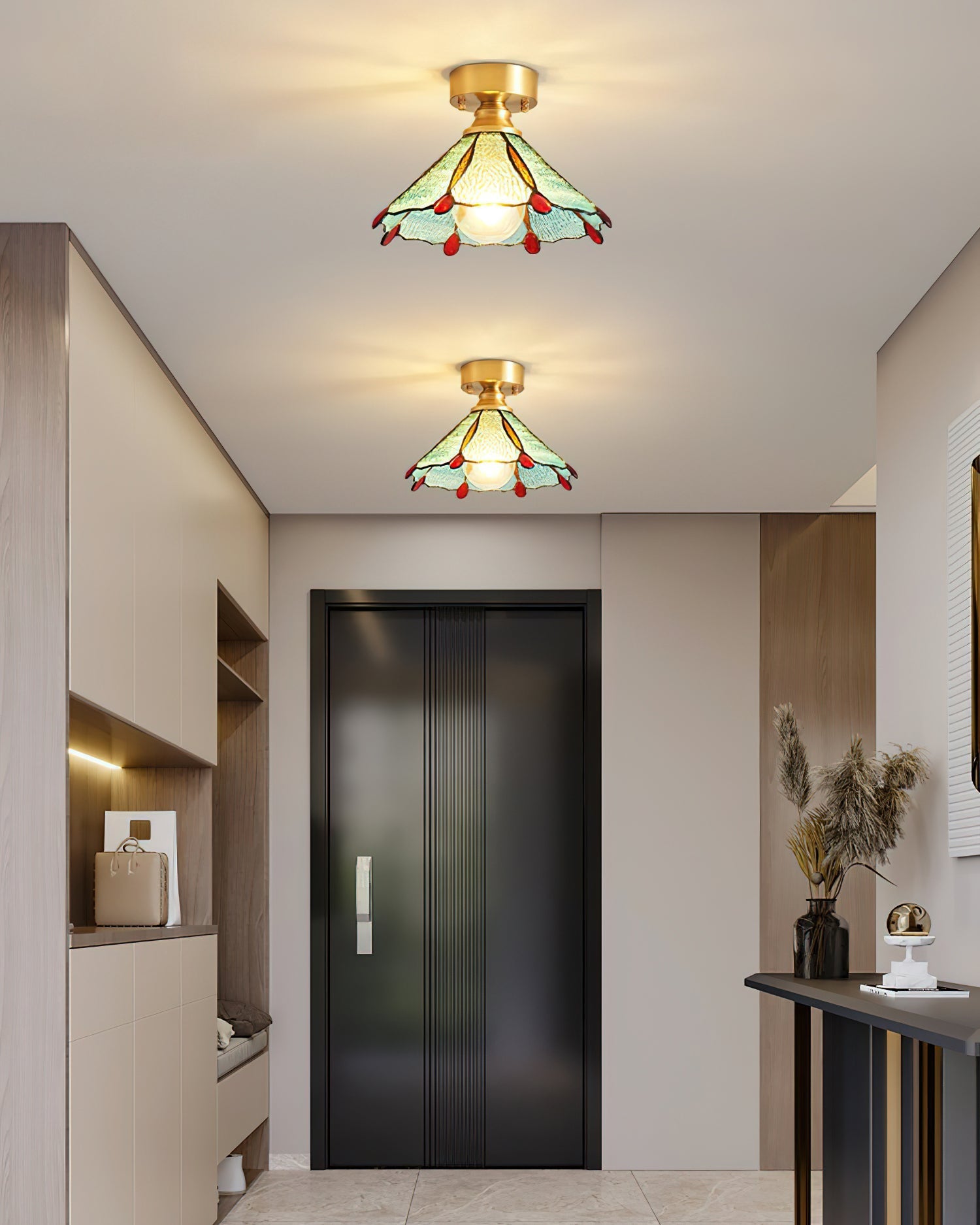 Civelle Tiffany Style Stained Glass Ceiling Light - Neutralighting