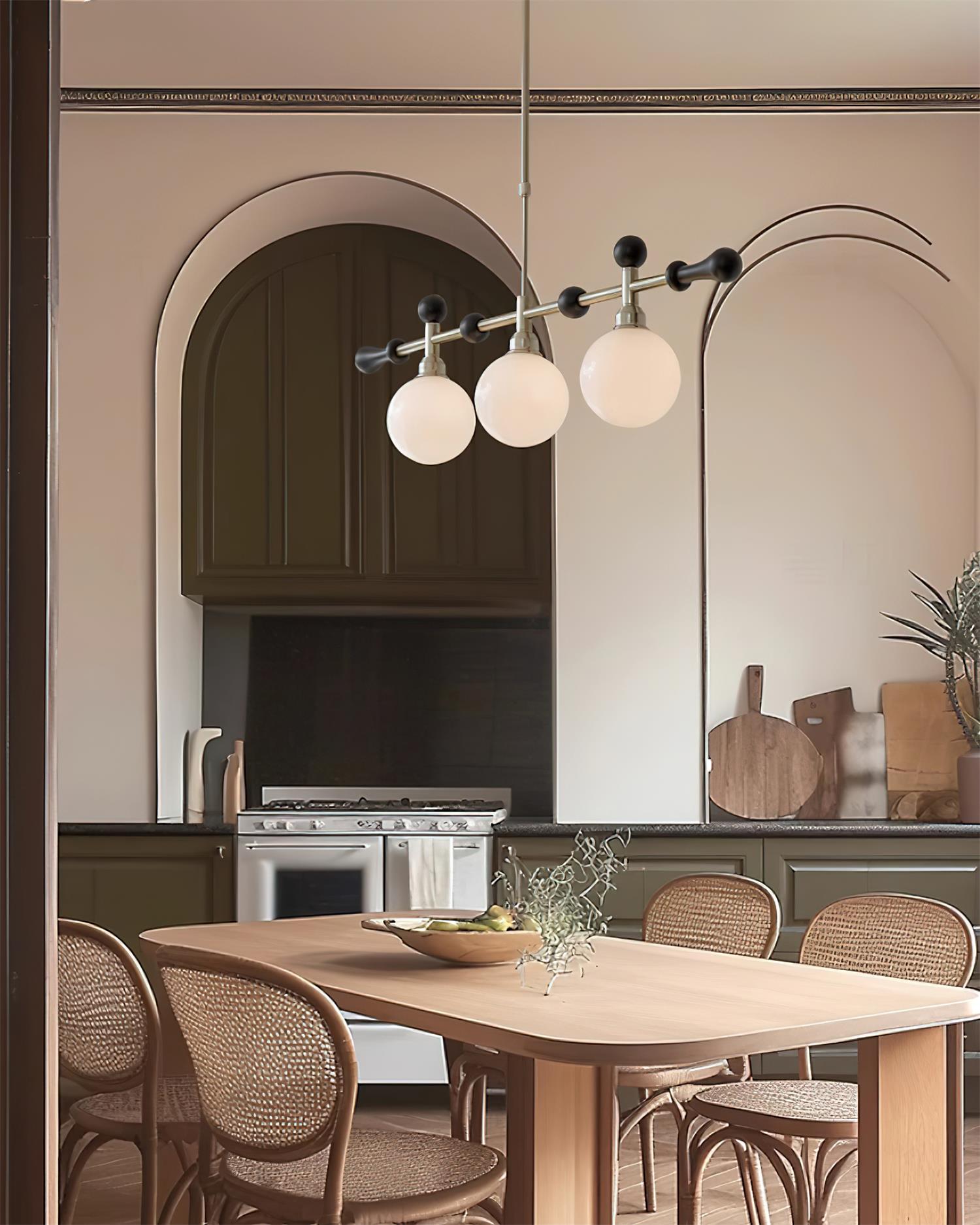 Chandelier Linear Globe LED/Incandescent for Dining Room Kitchen Island - Neutralighting