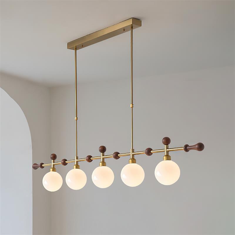 Chandelier Linear Globe LED/Incandescent for Dining Room Kitchen Island - Neutralighting