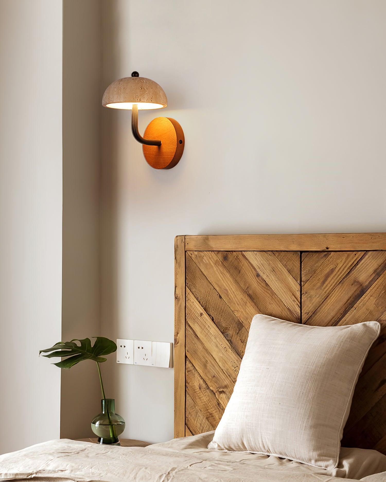 Solaro Wall Light Travertine Half-dome Shade - Neutralighting