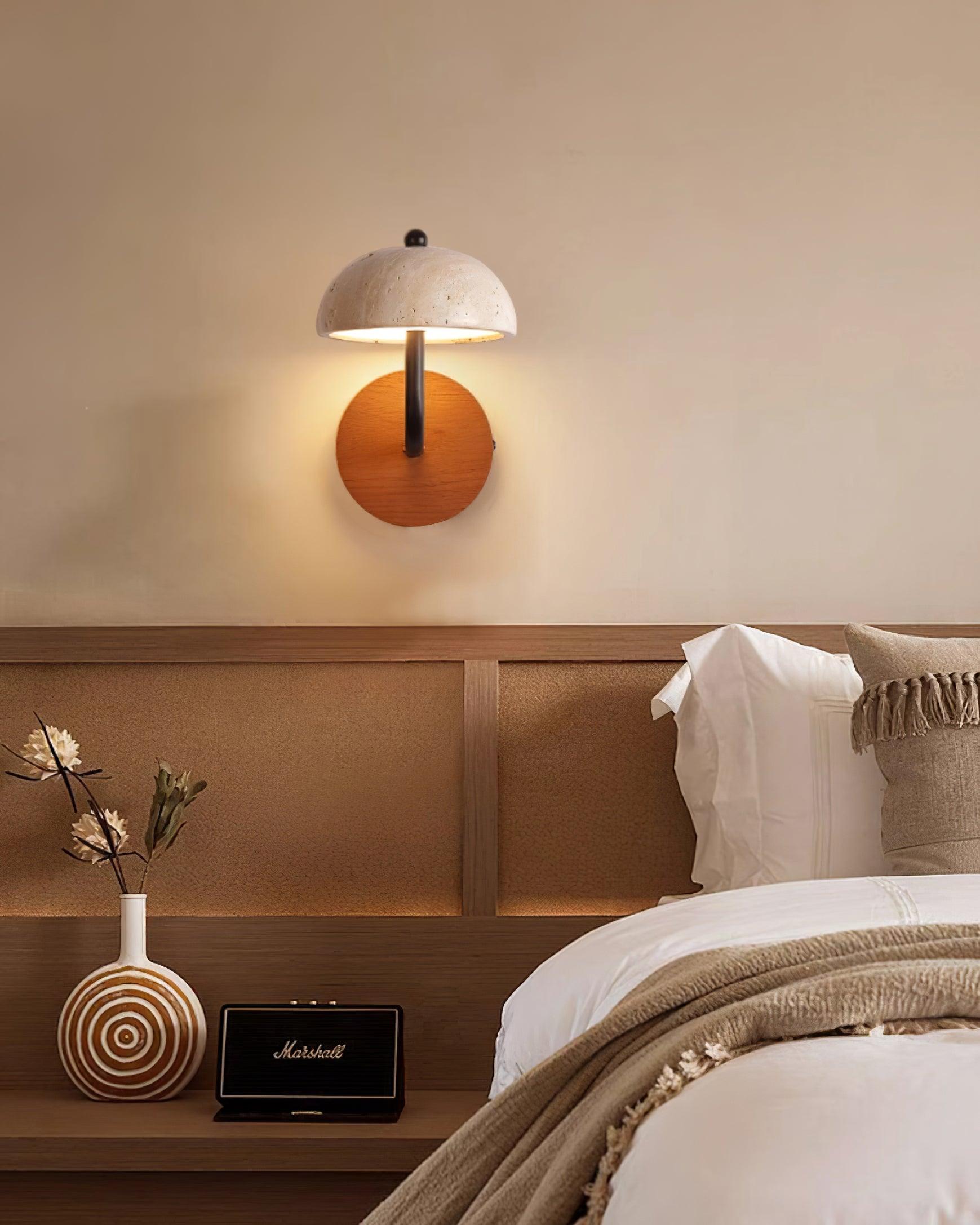Solaro Wall Light Travertine Half-dome Shade - Neutralighting