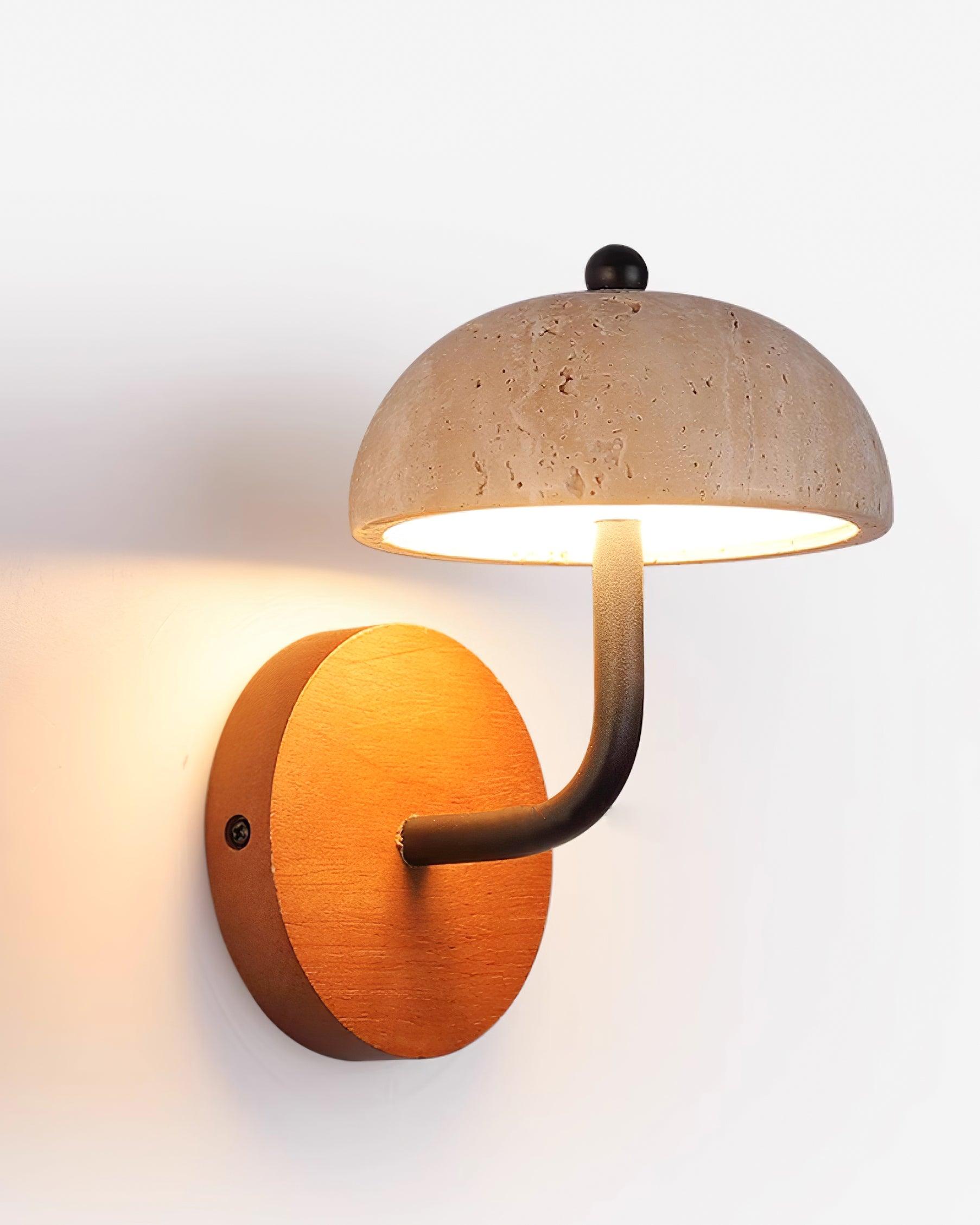 Solaro Wall Light Travertine Half-dome Shade - Neutralighting