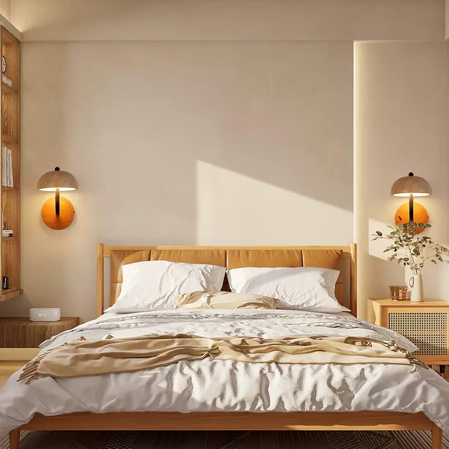 Solaro Wall Light Travertine Half-dome Shade - Neutralighting