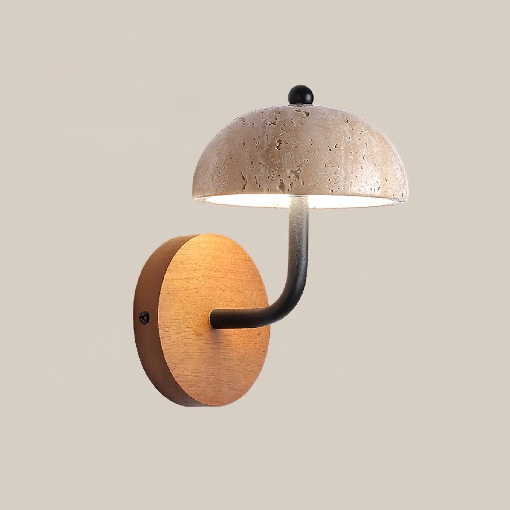 Solaro Wall Light Travertine Half-dome Shade - Neutralighting