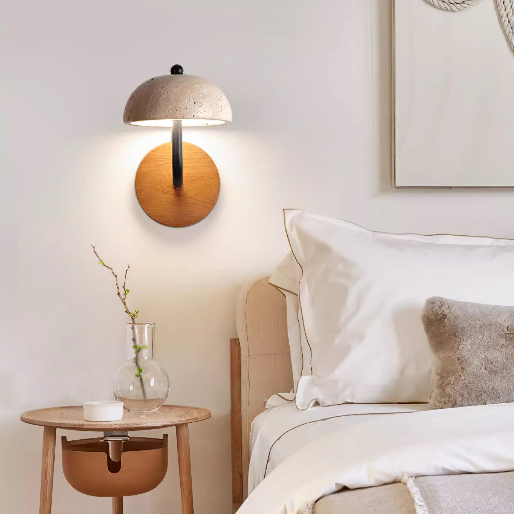 Solaro Wall Light Travertine Half-dome Shade - Neutralighting