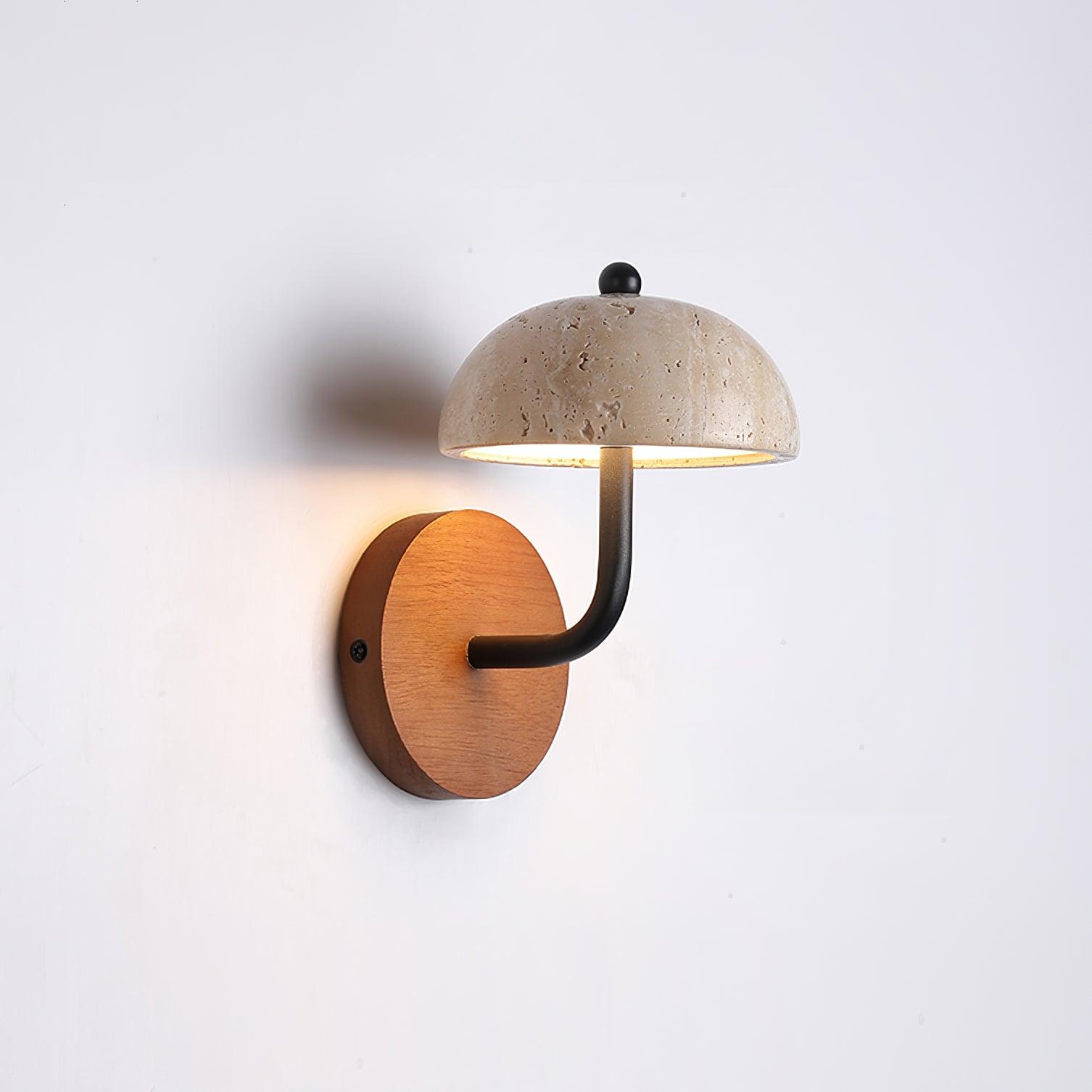 Solaro Wall Light Travertine Half-dome Shade - Neutralighting